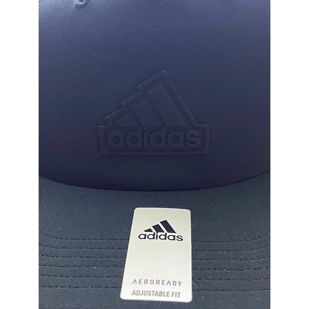 Adidas‎ Mens Sport Snapback Hat Black Blackout 5-Panel AEROREADY Cap IR0750 NEW